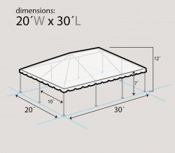 dim Tent 20 x 30 Frame White