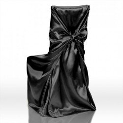 Linens Black Chair Covers Satin Universal