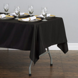 60126 010111 60 x 102 in. Rectangular Polyester Tablecloth Black 2 1 Linen 60" x 120"