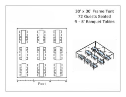 30x30 Frame Tent Layout Banquet Tables 1743356064 Tent 30 x 30 White Frame