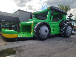 Tractor Bounce House w/ Slide - Wet or Dry
