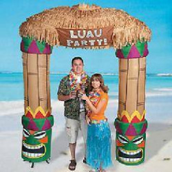 Tiki Hut Inflatable Yard Decor